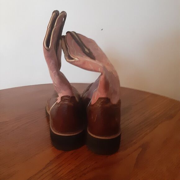 ARIAT Womens 6 B BROWN FATBABY Pink Cowgirl Western 10001205 (16981) - Picture 3 of 13